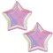 4th of July Iridescent Star Paper Dessert Plates Party Supplies - 8 Ct.